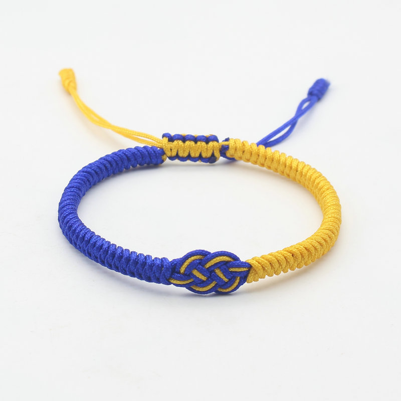 Title 4, Farblich passendes Ukraine-Armband, handgeferti...