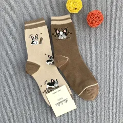 Cute Animal Pattern Women's Tube Socks - No 5 Jarre Aero Bull - View 1