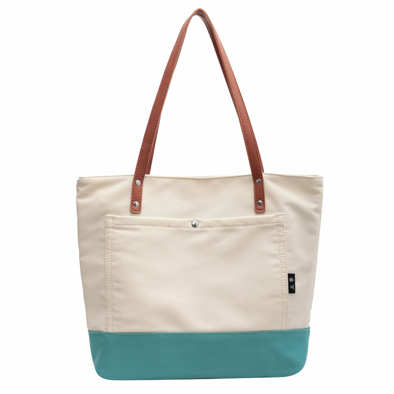 Canvas Contrast Shoulder Bag, picture 4 of 8