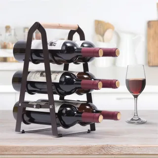 Metallic Desktop Wine Rack Wine Storage Rack