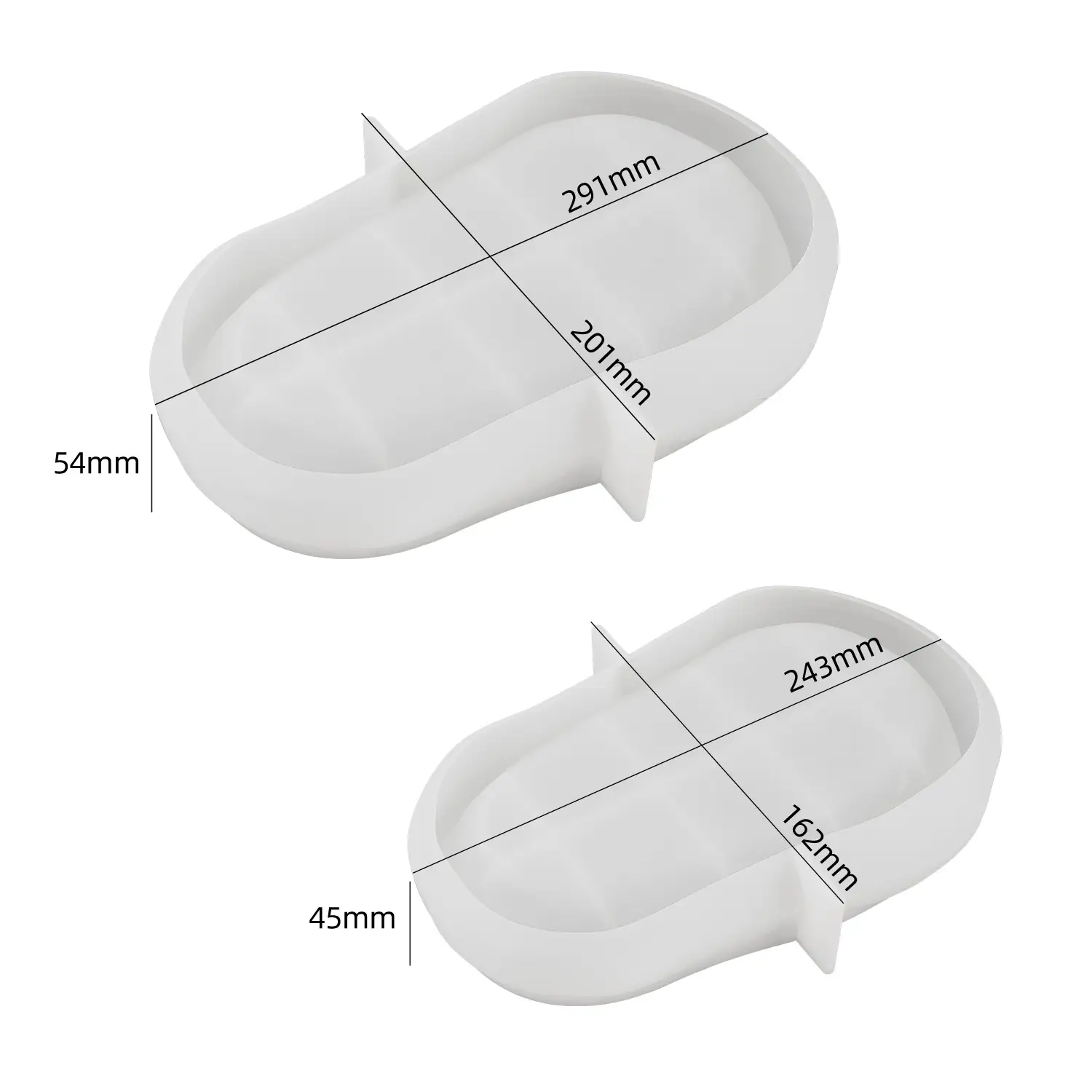 Crystal Dropper Gypsum Candle Cup Storage Tray Mold