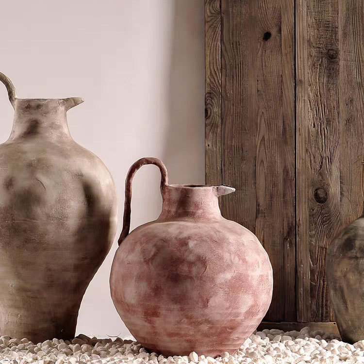 Retro Wabi-Sabi Style Vase Ornament Decorative Flower Pot, picture 4 of 5
