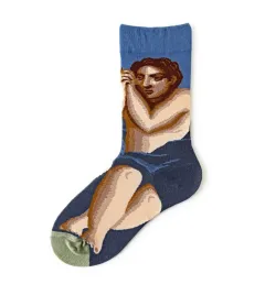 Trendy Mid-calf Length Socks Preppy Style Stockings Artistic Illustration Socks - Fat Boy - View 1