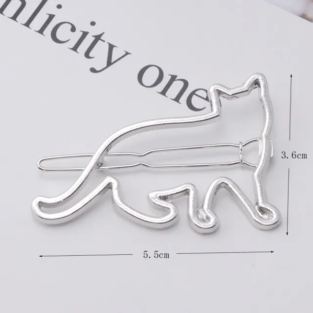 Cupid Heart shaped Five pointed Alloy Hair Accessories Silver Kitten - Shop at LoveMi