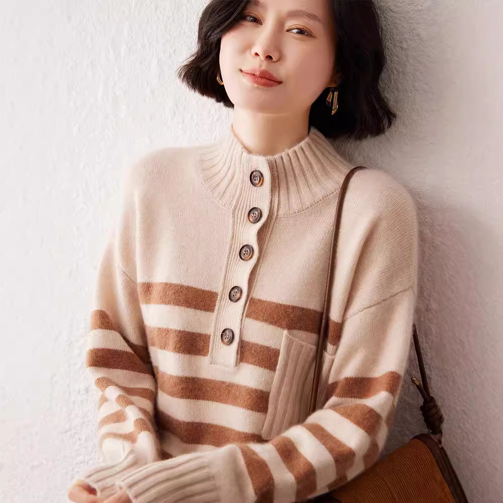 Cashmere Sweater Striped Sweater - Image 7