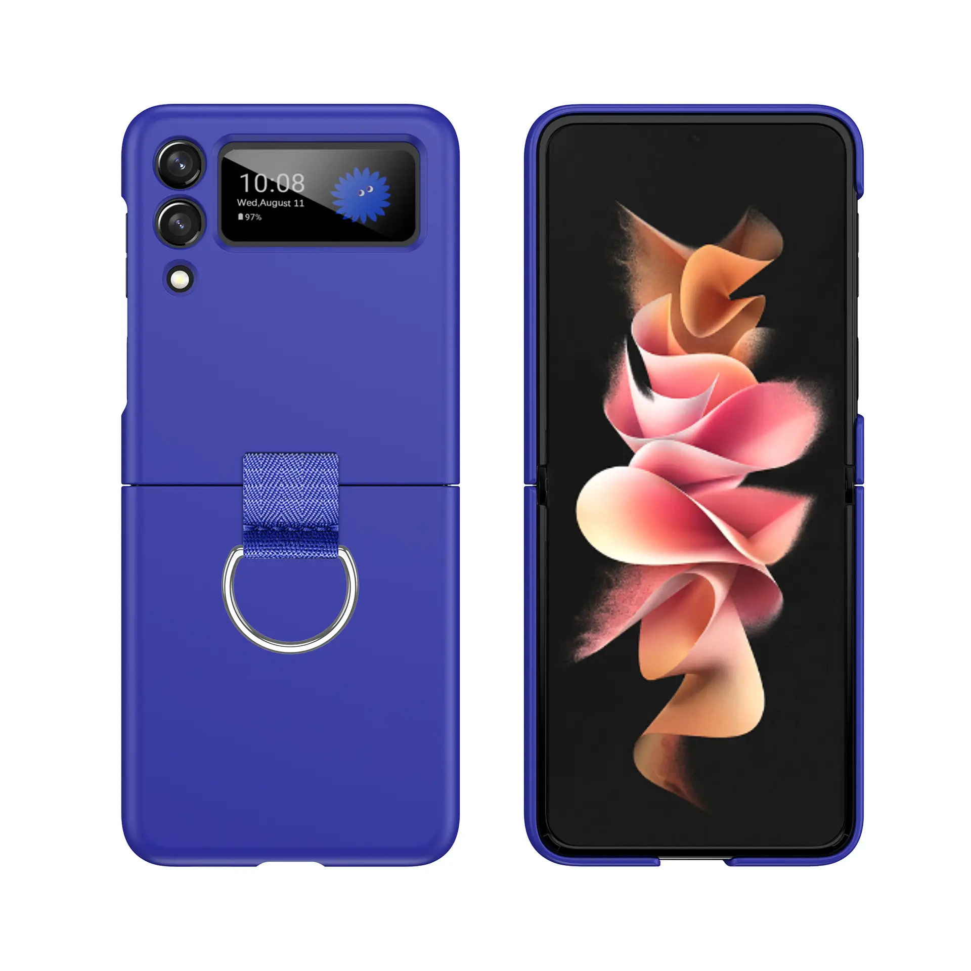 Ultra-thin Phone Case Foldable Screen Frosted Ribbon Drawstring Ring