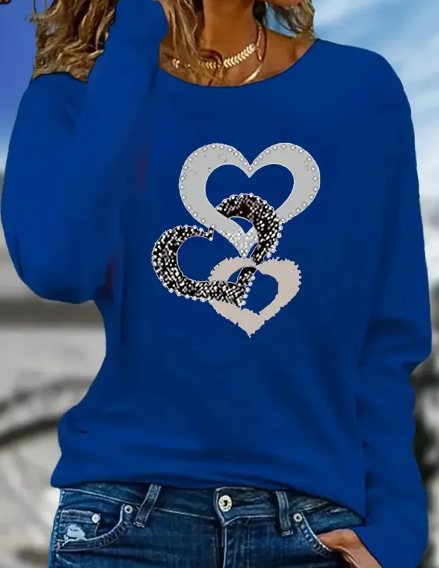 Season Popular Velvet Padded Long Sleeve Sapphire Blue - Shop at LoveMi