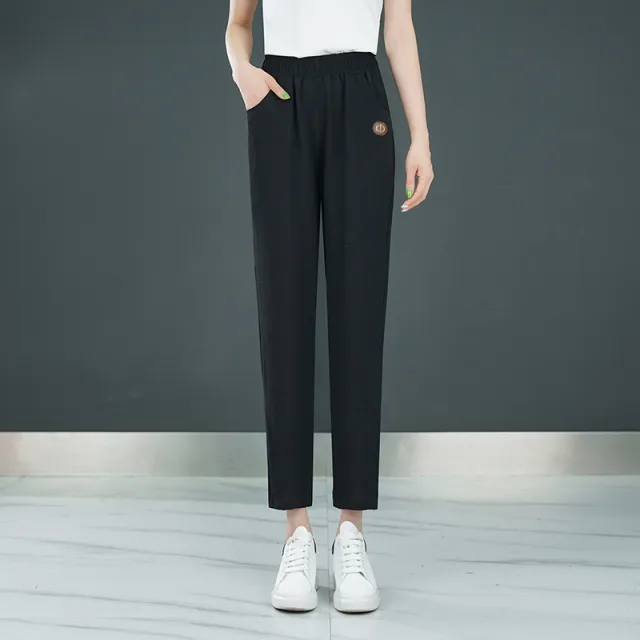 Women's Slim All matching Straight Thin Cropped Pants Black - Shop at LoveMi
