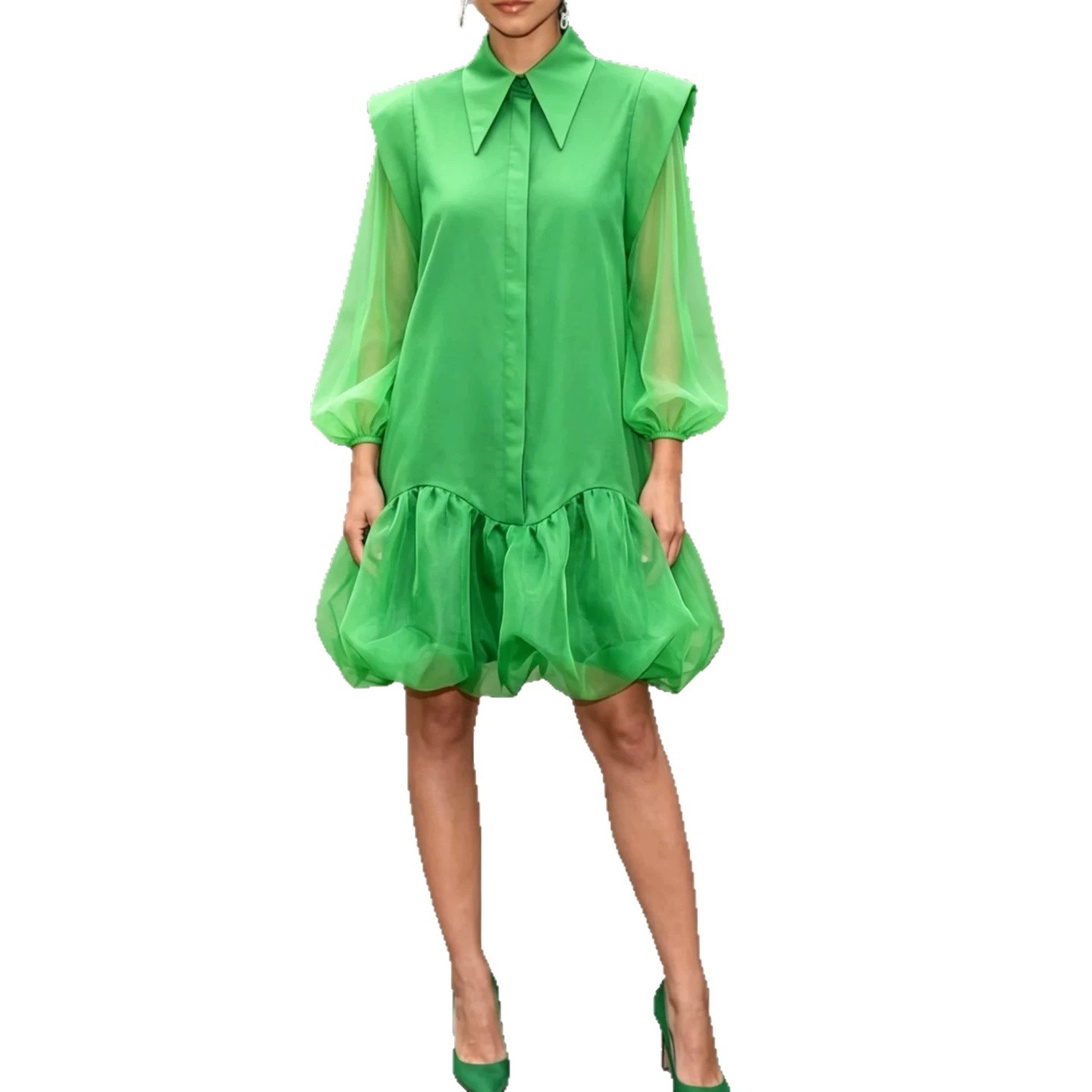 Tulle Patchwork Midi Dress, picture 3 of 6