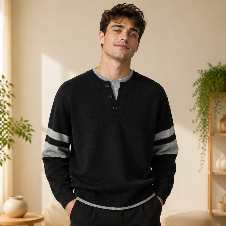 European And American Streetwear Knit Sweater For Men