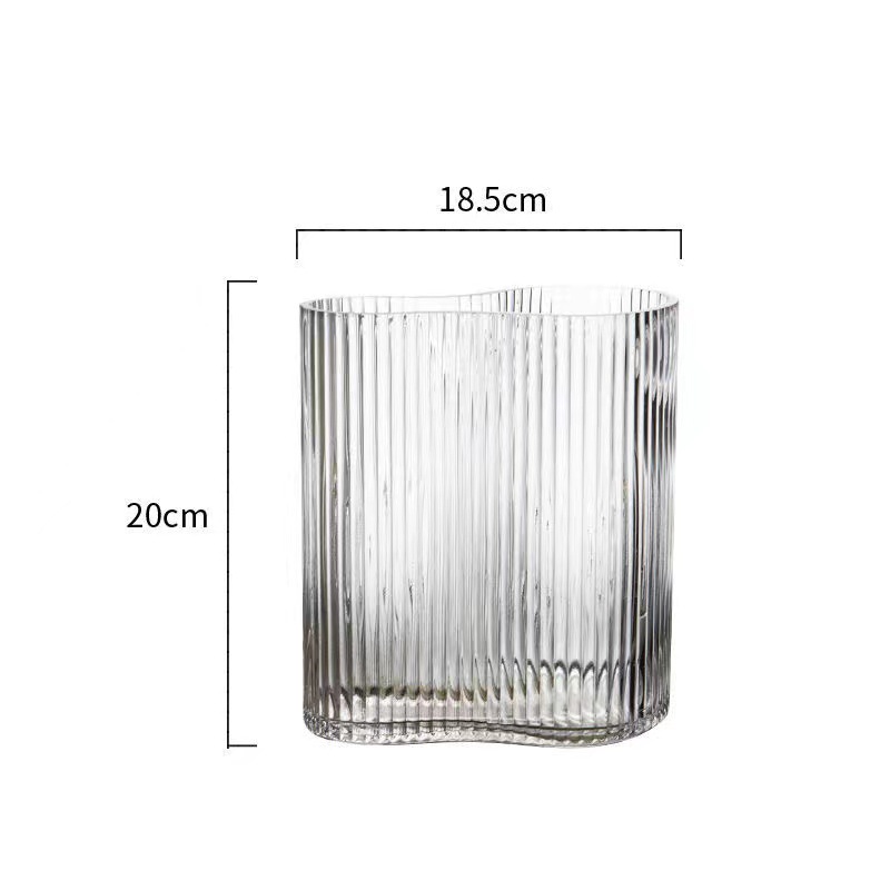 Striped Glass Decorative Vase, picture 4 of 11