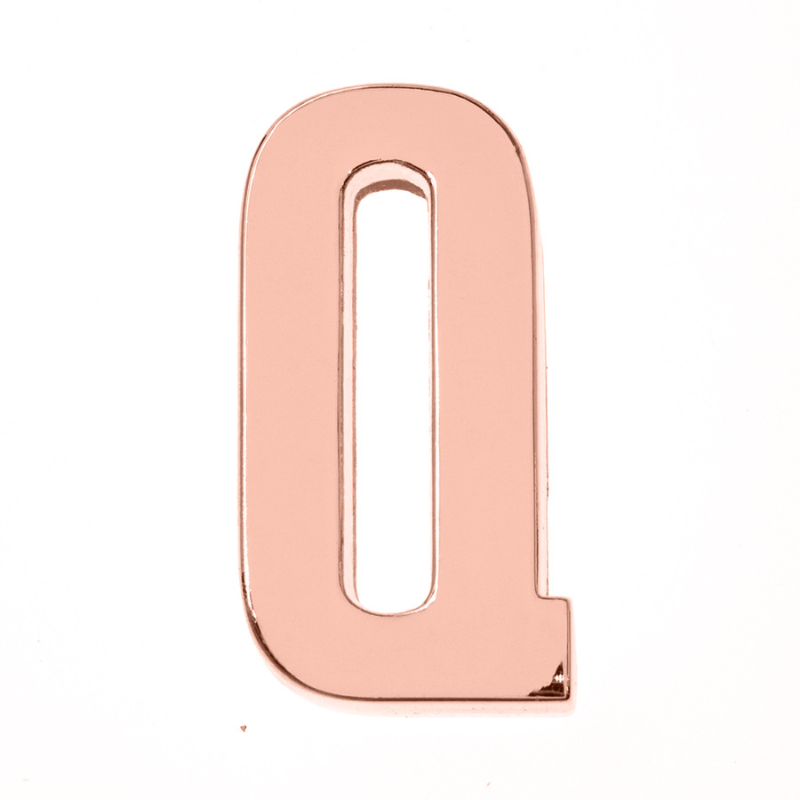DIY Letter Keychain Glossy Ornament Accessories 30Mm Rose Gold Letter Q - Shop at LoveMi