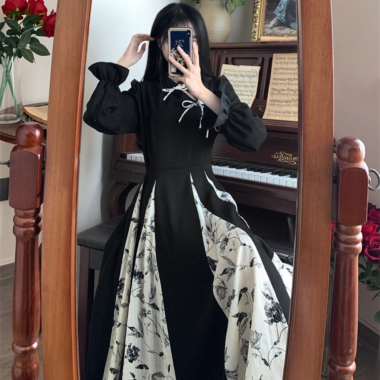 Retro Dress With A Designer-inspired Patchwork Design