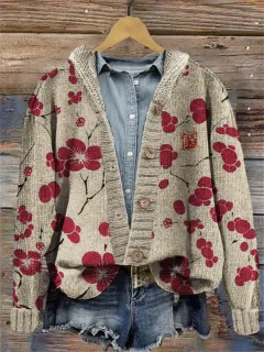 3D Digital Printing Cardigan Knitted Coat Women's Clothing - Hzl202430290-S - View 1