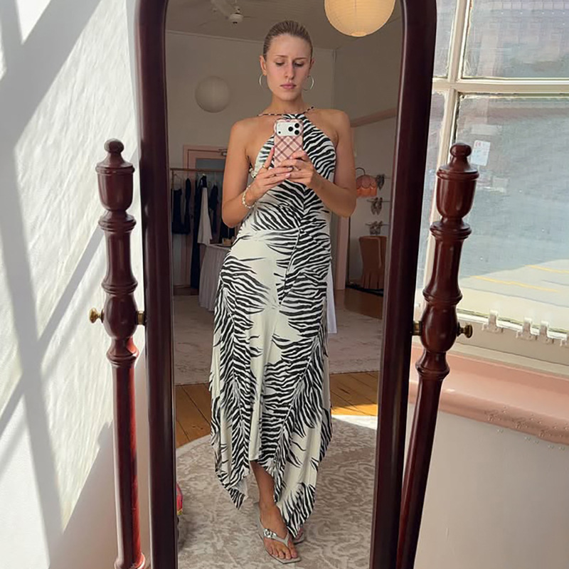 Chic Figure-flattering Off-shoulder Backless Asymmetrical Dress