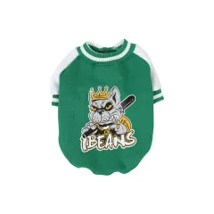 Fleece-lined Warm Baseball Shirt Pet Clothes - Green - View 1