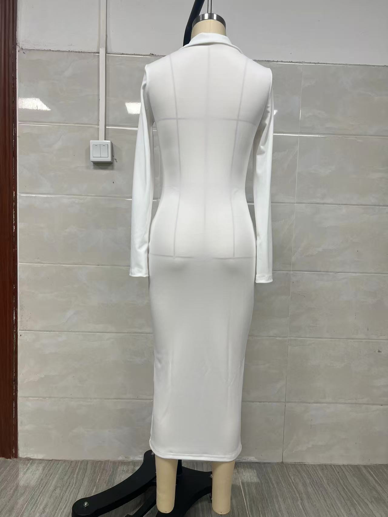 Women's Bodycon Pencil Dress in Black – Lifestyle Styling Shot