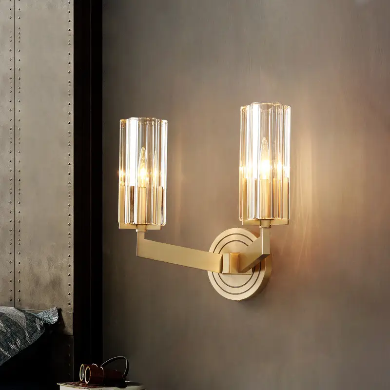 Light Luxury Copper Wall Lamp Bedroom Bedside Lamp Modern Minimalist