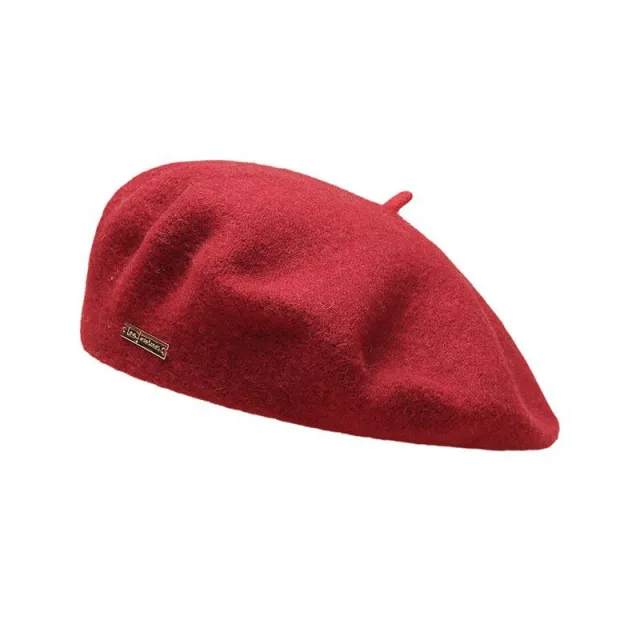 Casual Season Warm Thickened Pure Color All matching Hat Wine Red - Shop at LoveMi