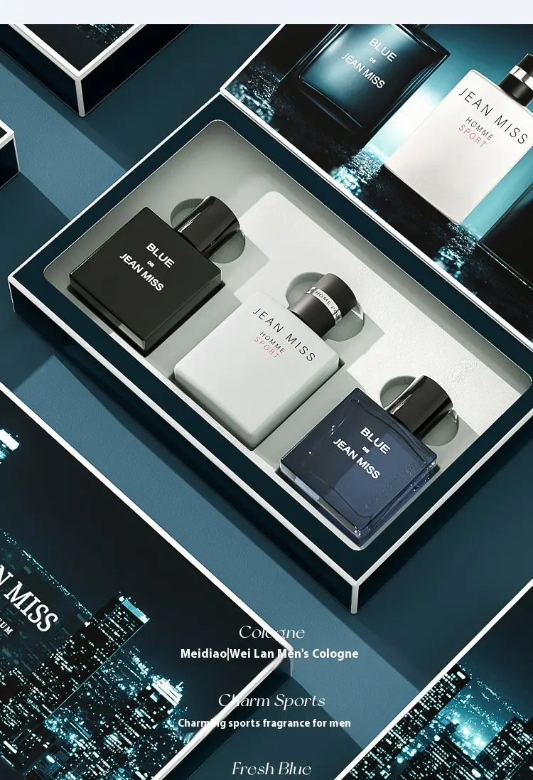 Floral Tone Men's Perfume Kit Three-piece Set