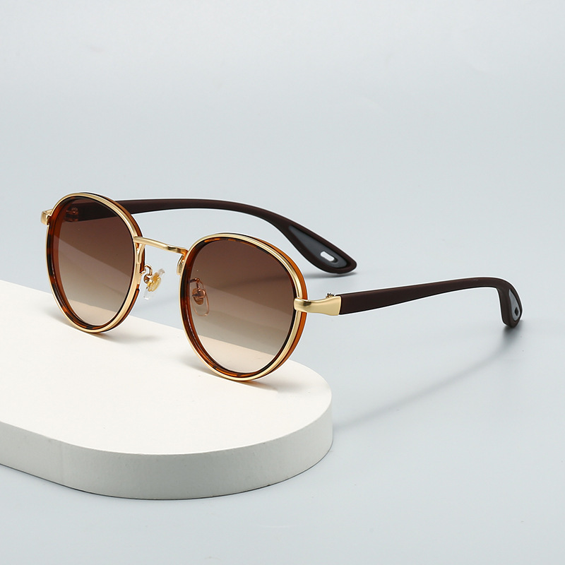 Women's Simple All-match Vintage Round Frame Sunglasses - Image 3