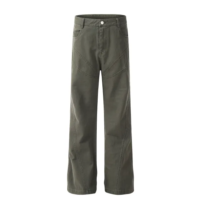 American Cotton Overalls Retro High Street Straight Green - Shop at LoveMi
