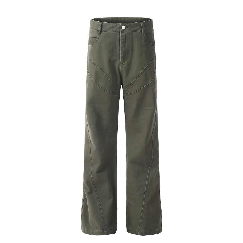 American Cotton Overalls Retro High Street Straight - Green