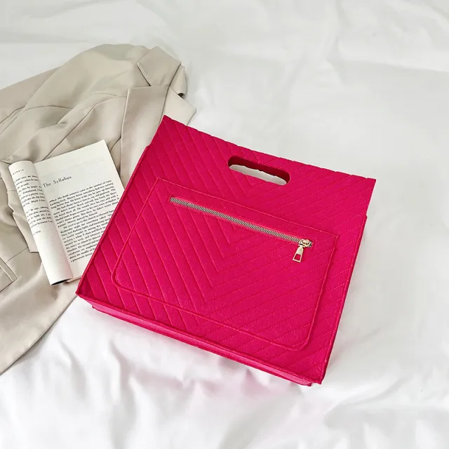 Felt Portable Large Capacity Bag For Women Rose - Shop at LoveMi