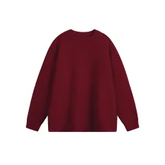 Autumn New Simple Loose Couple Sweater For Women - Wine - View 1
