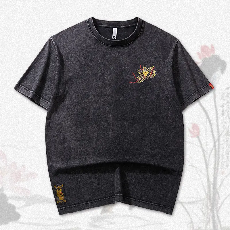 Boys Short Sleeve Couple T-shirt Summer Embroidered