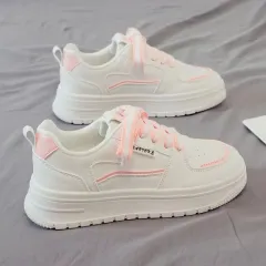 Platform White Shoes Minority All-match Running Leisure Sneakers - Pink - View 1