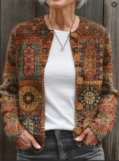 Women's Fashionable Knitted Cardigan Sweater - 17Style-M - View 1