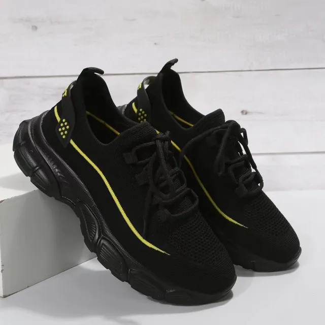 Women's Fashion Casual Exercise Flyknit Shoes Black - Shop at LoveMi