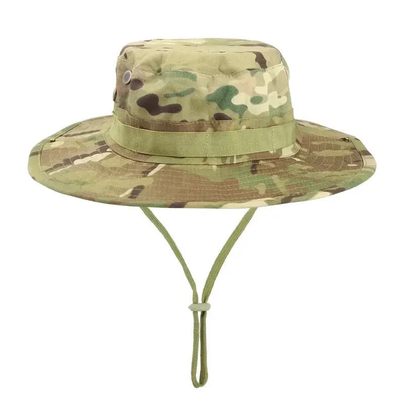 Camouflage Boonie Hat Round Edge Sun-proof Bucket