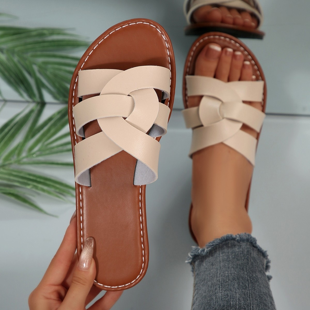 Womens New-style Beach Flat Hollow-out Shoes