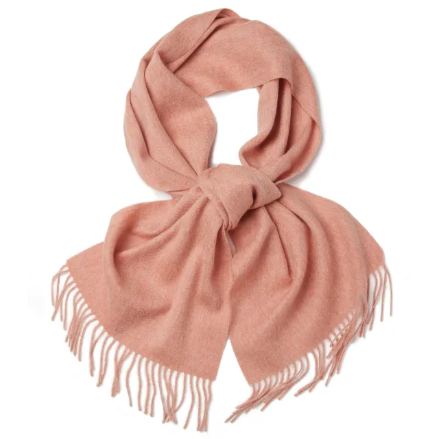 Inner Mongolia Full Wool Shawl Scarf Women's Plain Wool Scarf 6 Orange Pink - Shop at LoveMi