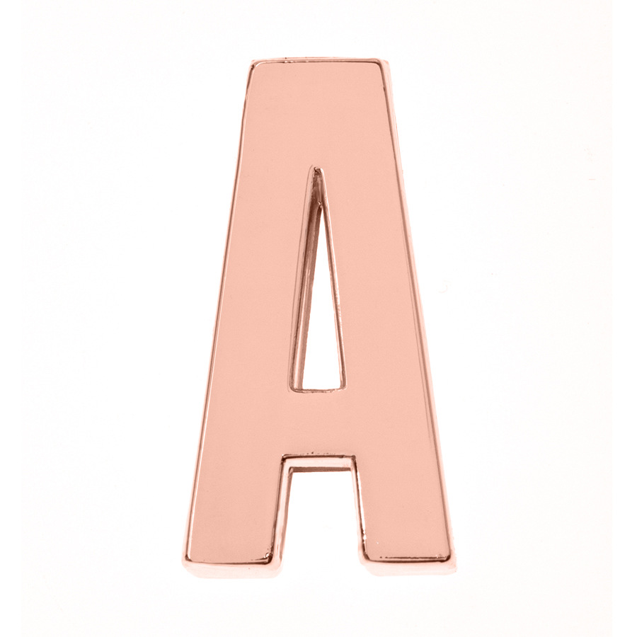 30Mm Rose Gold Letter A