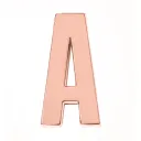 30Mm Rose Gold Letter A