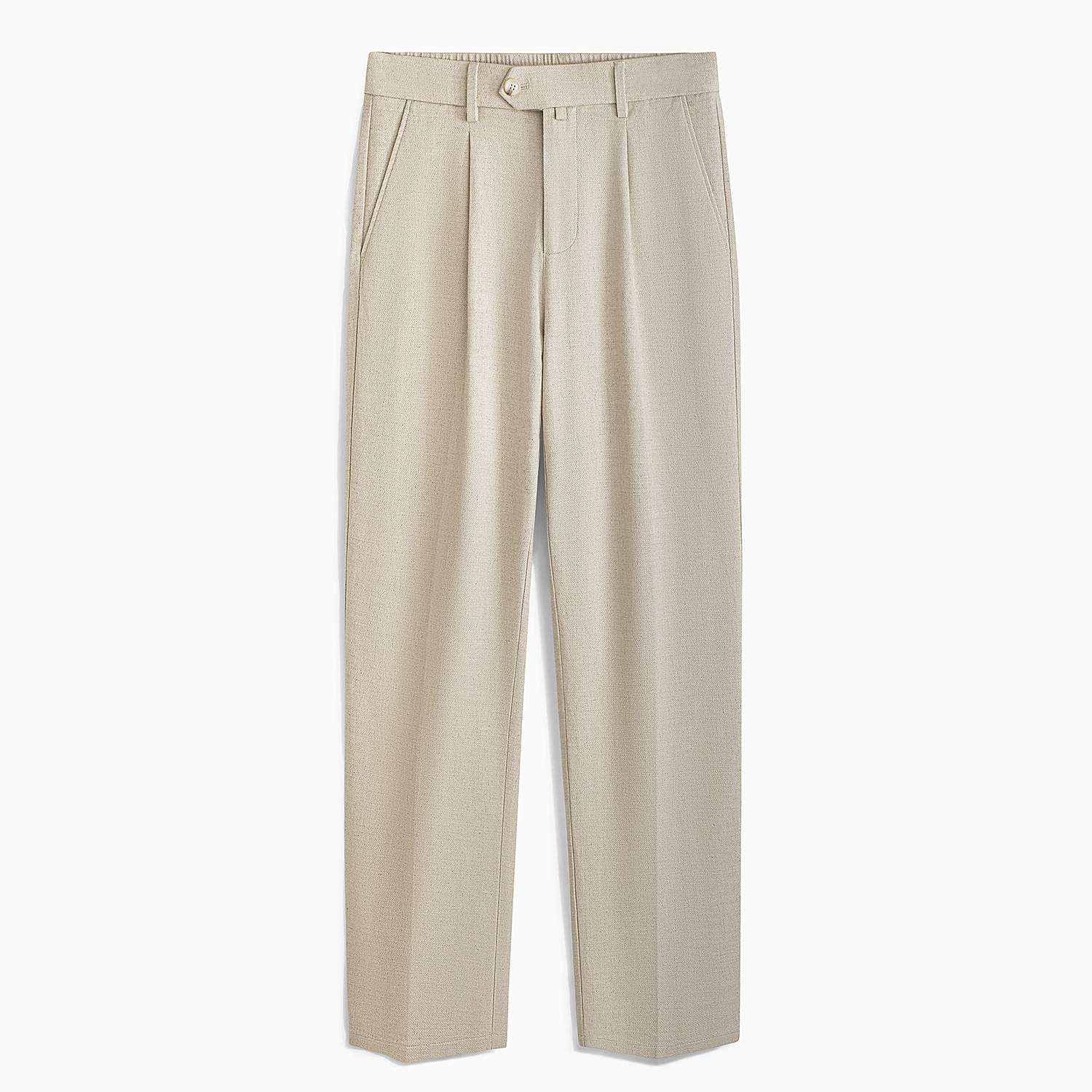 Spring Summer New Arrival Straight-Leg Business Mens Loose Cotton-Linen Casual Dress Trousers thumbnail 3