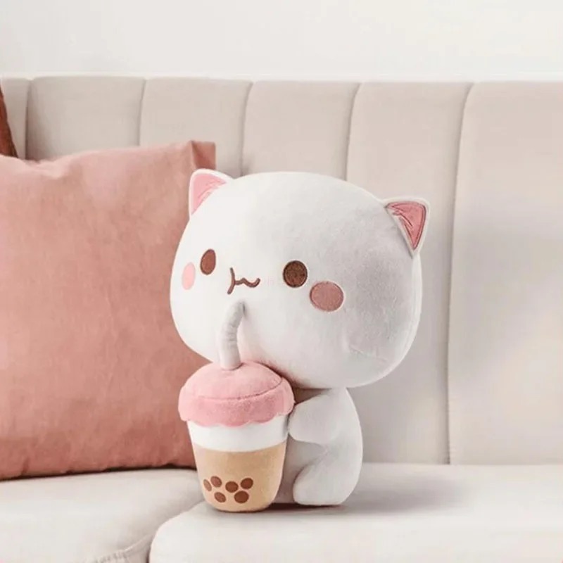 Peluche chat pêche 30 cm — Doudou doux unisexe 1
