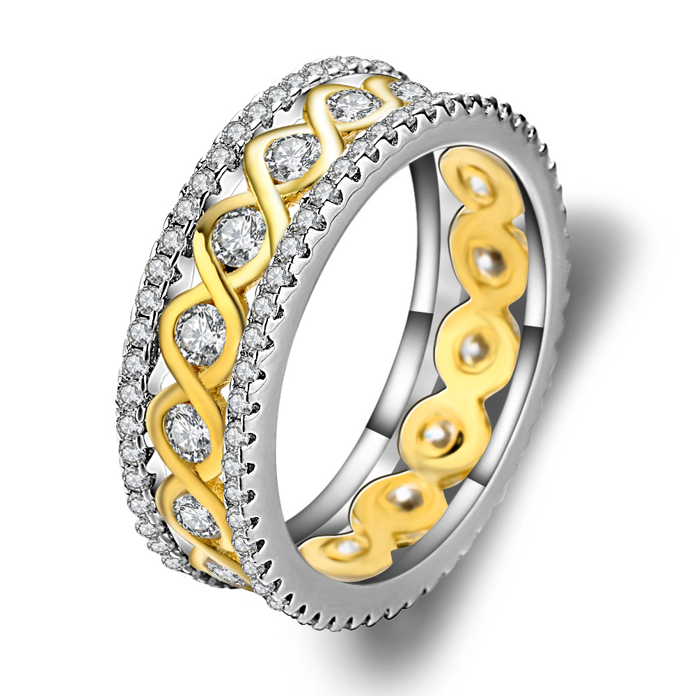 Sterling Silver Zircon Coin Ring