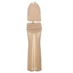 Vest Slim-fit Sheath Dress Suit - Skin Colour-S - View 1