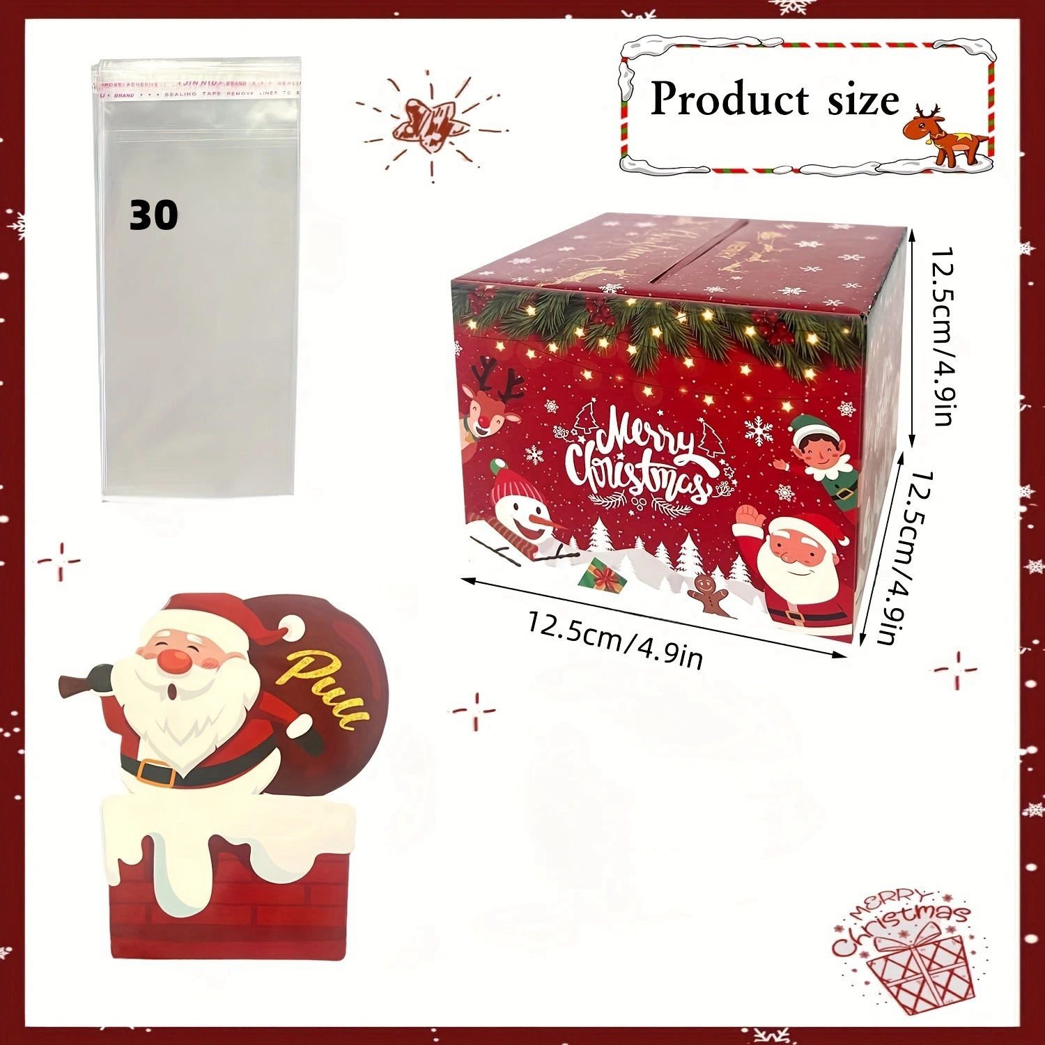 Christmas Party Decoration Gift Red Money Box