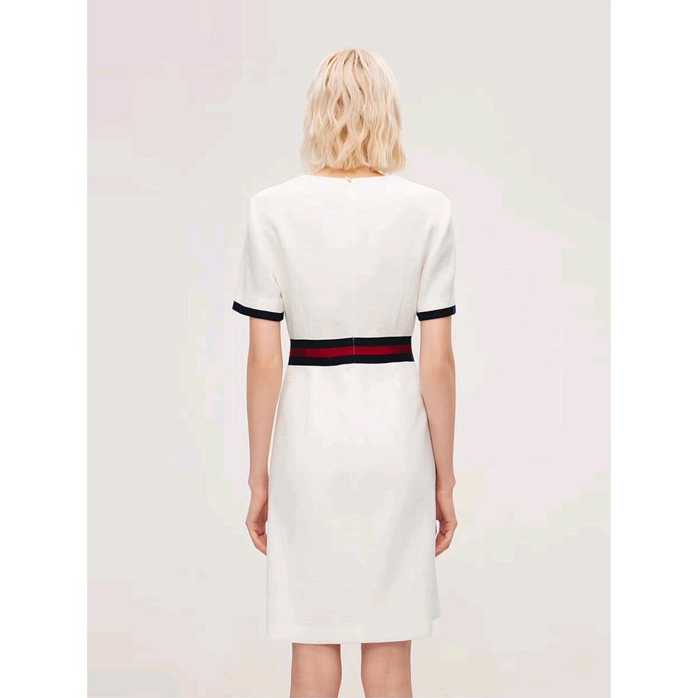 Autumn New Round Neck Retro Temperament Dress Women's High Sense