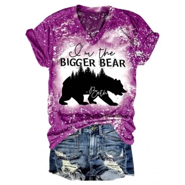 Women's Digital Printed Cotton like V neck T Shirt Dt14 220511A - Shop at LoveMi