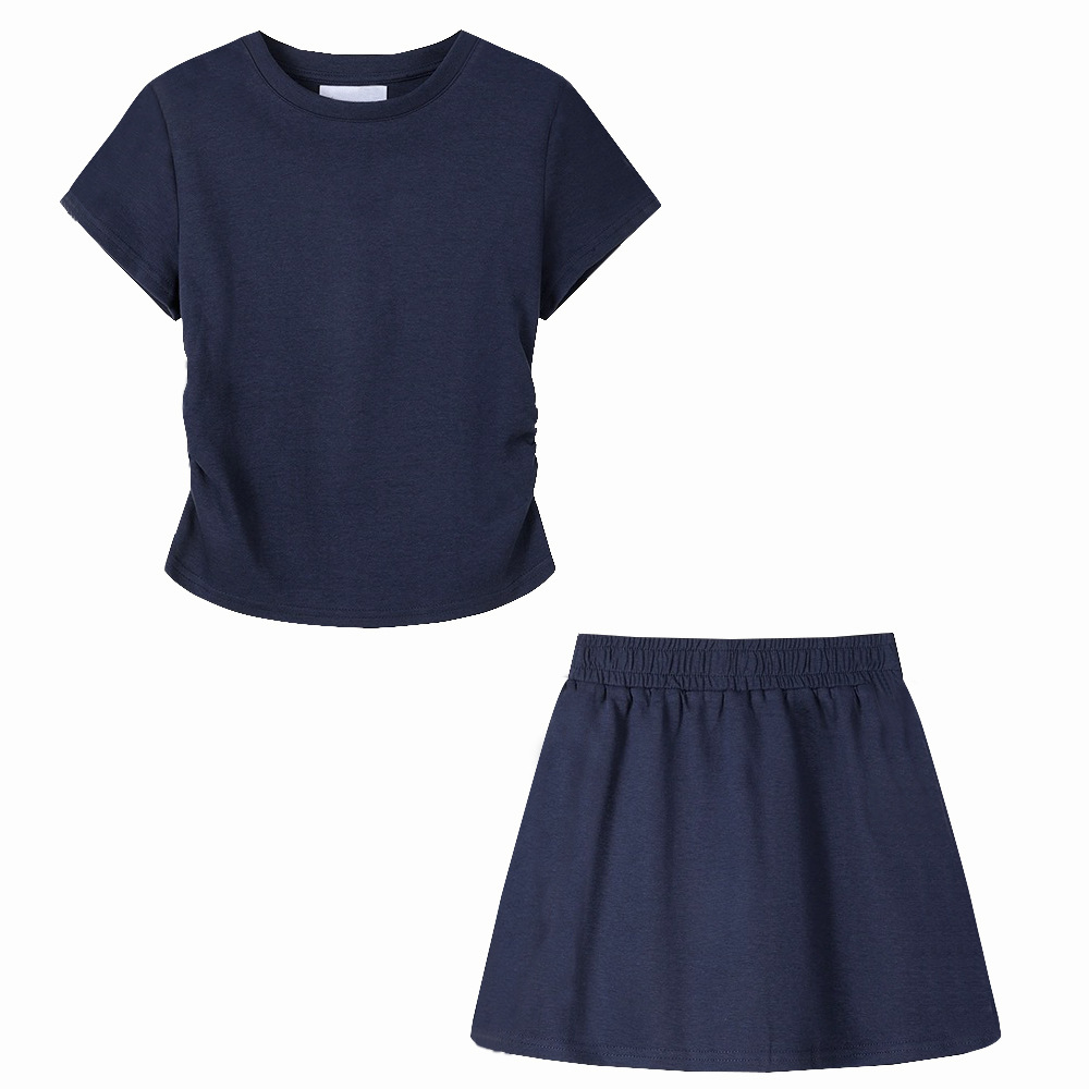 Women's Threaded T-shirt Casual Sportswear Two-piece Suit