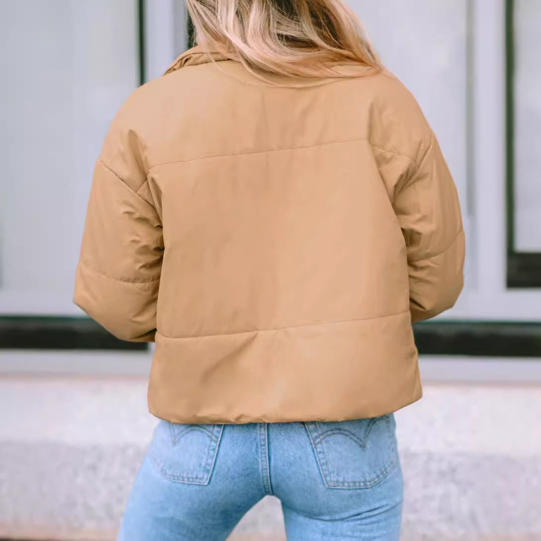 Lapel Warm Long Sleeves Coat For Women