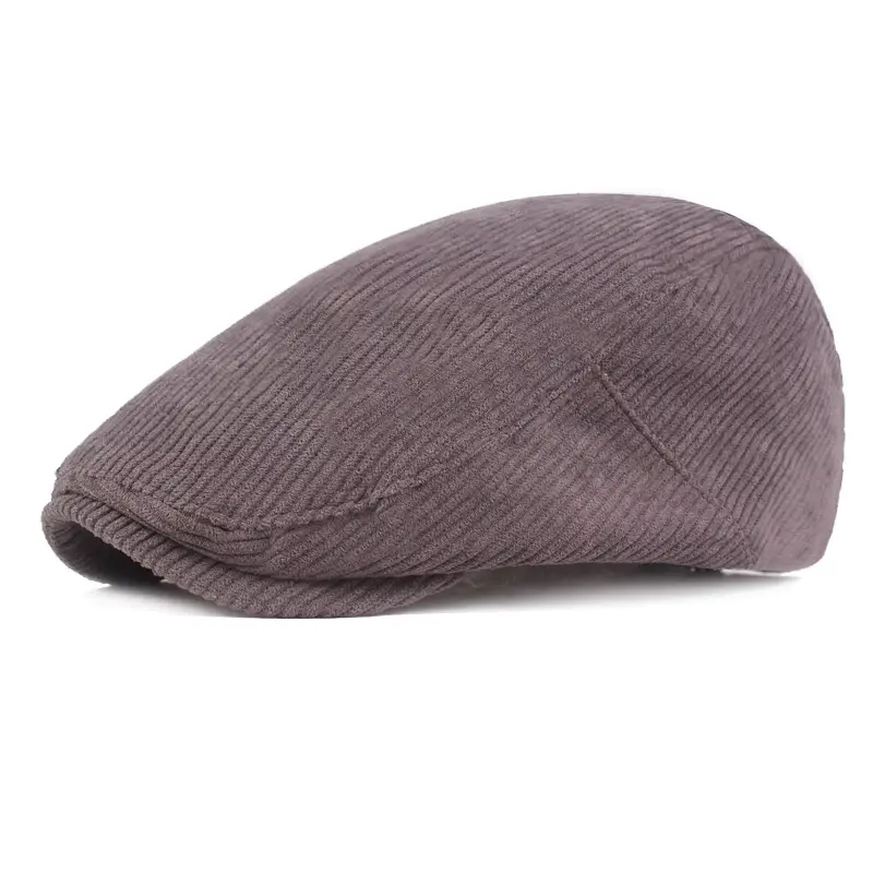 Striped Mens Warm Peaked Cap For Autumn And Winter Casual Baseball Cap