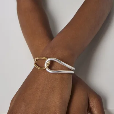 Noria Two Tone Gold Bangle