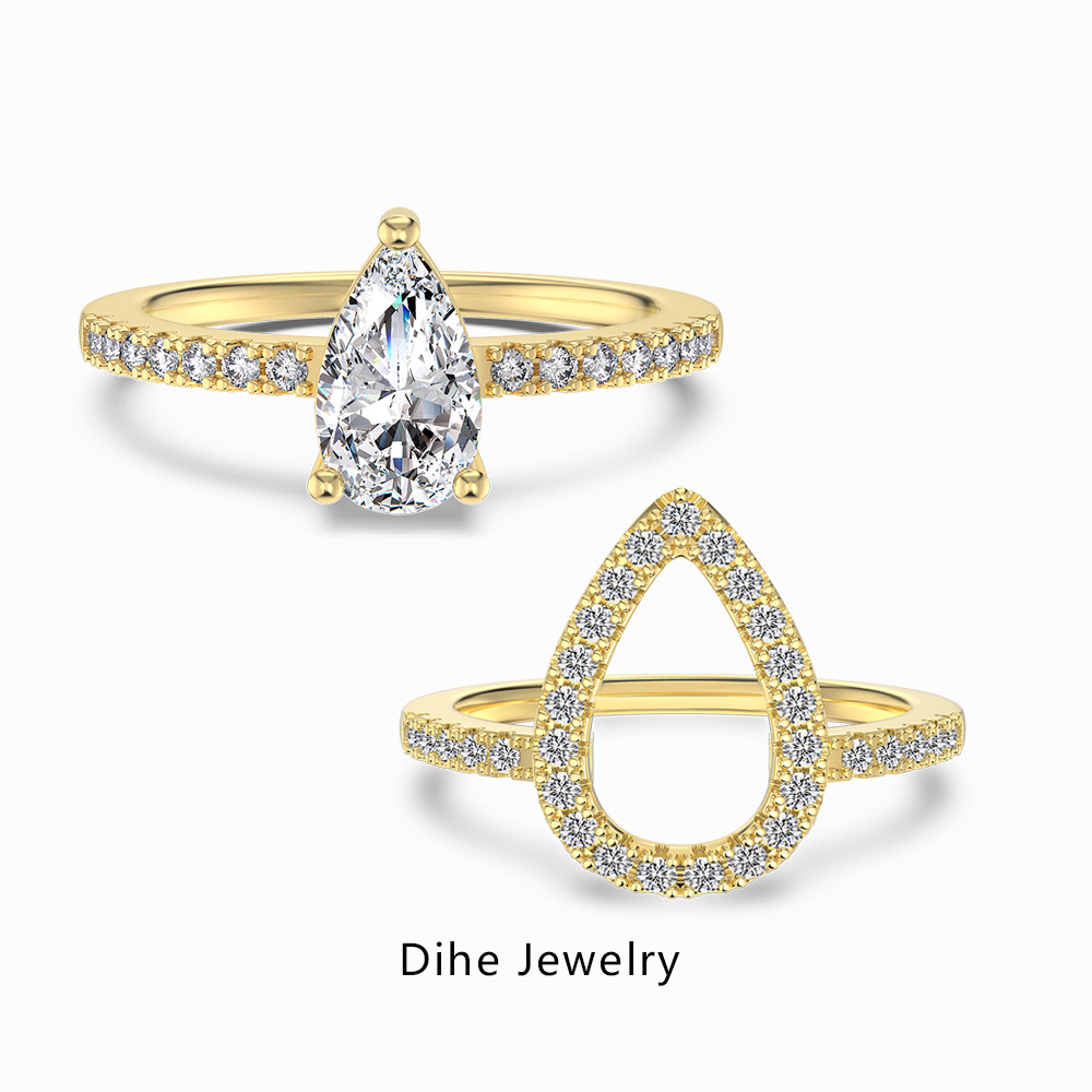 Sterling Silver Ring Female Ring Set Hollow Shape Exquisite And Versatile Female Jewelry